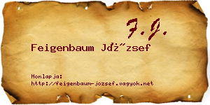 Feigenbaum József névjegykártya
